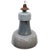 Dutch enamel industrial pendant blue grey enamel shade, cast iron top, white inside. E27 / E26 Up to 250V (Europe/UK...