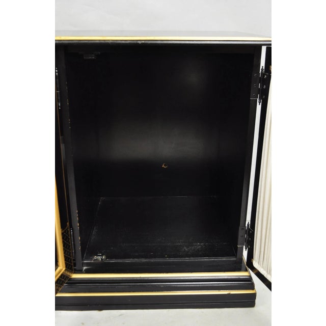 Mid 20th Century Habersham Chinoiserie Black Lacquer Credenza Buffet Media Entertainment Cabinet, Attributed For Sale - Image 12 of 17