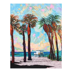 Original Coastal Impressionist Landscape Painting "Sunshine on My Mind" Original Artwork by Katharina Husslein