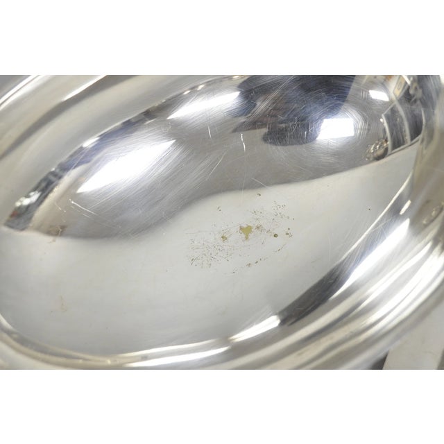 Vintage Lancaster Rose by Poole Large Oval Silver Plated Covered Soup Tureen For Sale - Image 12 of 18