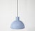 Baby Blue 1970's Danish Domed Baby Blue Ceiling Pendant For Sale - Image 8 of 9