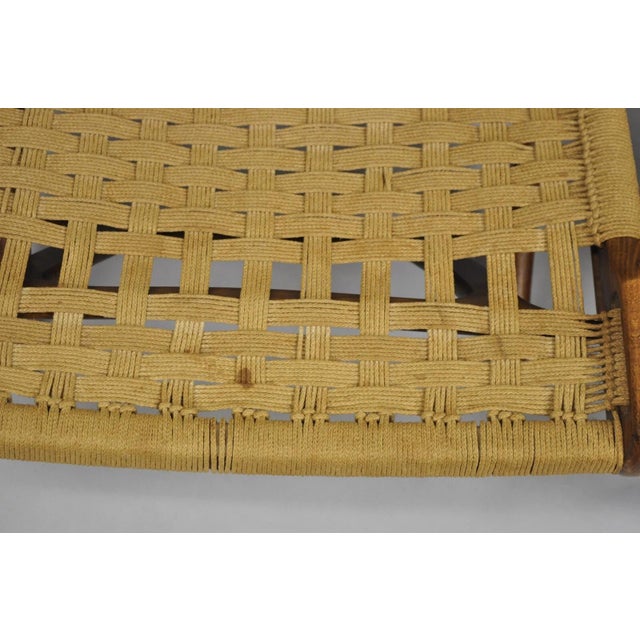 Mid 20th Century Vintage Mid Century Modern Woven Rope Wooden Folding Lounge Chair - A Pair For Sale In Philadelphia - Image 6 of 11