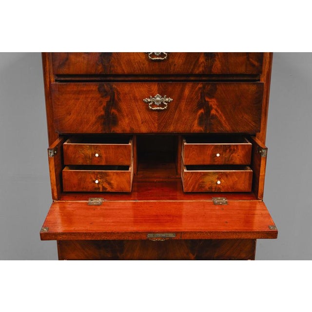 Biedermeier Chest of Drawers with Secretary Compartment in Mahogany, Early 19th Century For Sale - Image 12 of 18