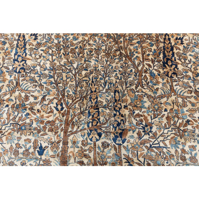 One-of-a-kind Vintage Persian Kirman Carpet For Sale - Image 4 of 10