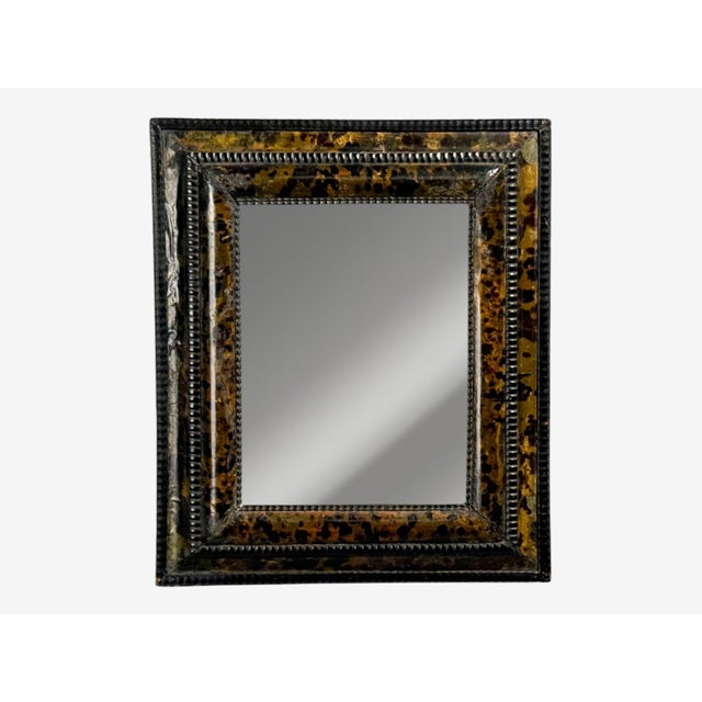 Baroque, Dutch Ripple Frame, Mirror or Picture Frame, Faux Tortoiseshell, Ebonized Wood, 18th c. An ebonized wood and faux...