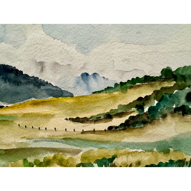 Rustic Henry Emil Salloch Original Watercolor on Paper Palmer Lake Rd, 1958. For Sale - Image 3 of 7