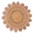 Light Pink Round Jute Scallop Rug - 7'x7' For Sale