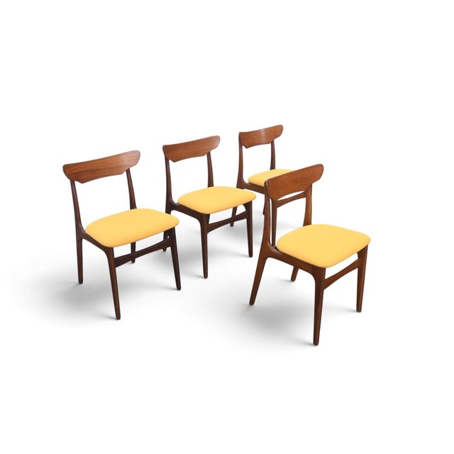 Mid 20th Century Set of Four Restored Dining Chairs in Teak Attributed to Schionning + Elgaard For Sale - Image 9 of 14