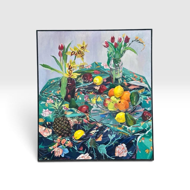 Contemporary 1980s Large Contemporary Still Life Painting For Sale - Image 3 of 10