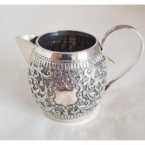 Metal Antique 19th Century Persian Silver Cream Jug For Sale - Image 7 of 18