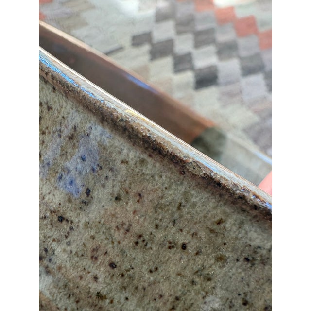 1970s Signed Ann Campbell Studio Pottery Serving Bowl – 8.5-9” Handmade Stoneware For Sale In San Francisco - Image 6 of 10