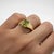 SIlver, Gold Round Peridot Ring For Men's. Mens Solitaire Peridot Ring. Emerald Cut Peridot Ring. Metal: 925 silver plus...