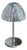 Crystal-Patterned Glass & Metal Table Lamp For Sale