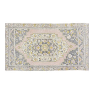 Vintage Turkish Anatolian Hand Knotted Wool Rug,4'1"X7'4" For Sale