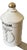 Off-white Mid-Century Handpainted Porcelain “Opium” Apothecary Canister in the Style of Piero Fornasetti Made in Japan For Sale - Image 8 of 10