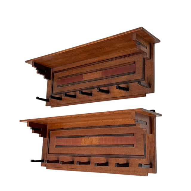 Art Deco Modernist Coat Racks by Piet Izeren for for De Genneper Molen, 1920s, Set of 2 For Sale - Image 10 of 10