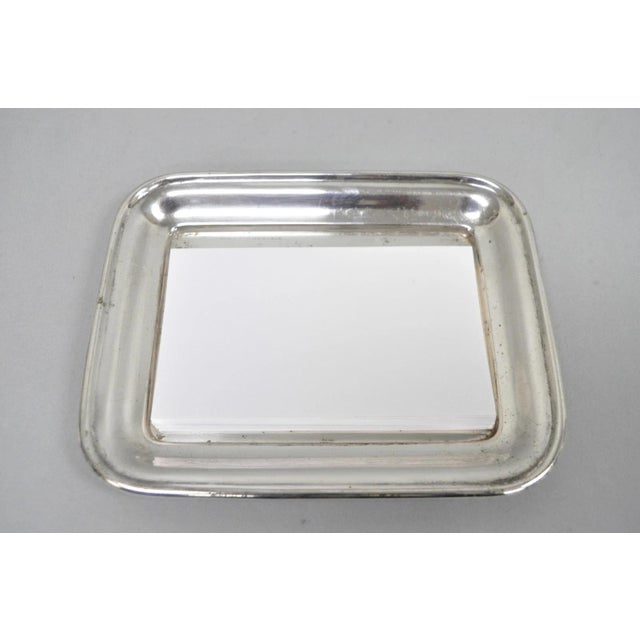 Early 20th Century Antique English Regency Silver Plated Serpent Dolphin Desk Dish Note Holder For Sale - Image 5 of 13