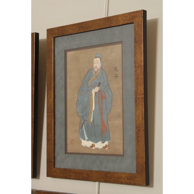 Mid 20th Century Mid 20th Century Chinese Ancestral Portrait Paintings - Set of 4 For Sale - Image 5 of 13