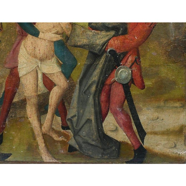 Early Painting of the Flagellation of Christ in the Style of Hieronymus Bosch For Sale In Tampa - Image 6 of 9