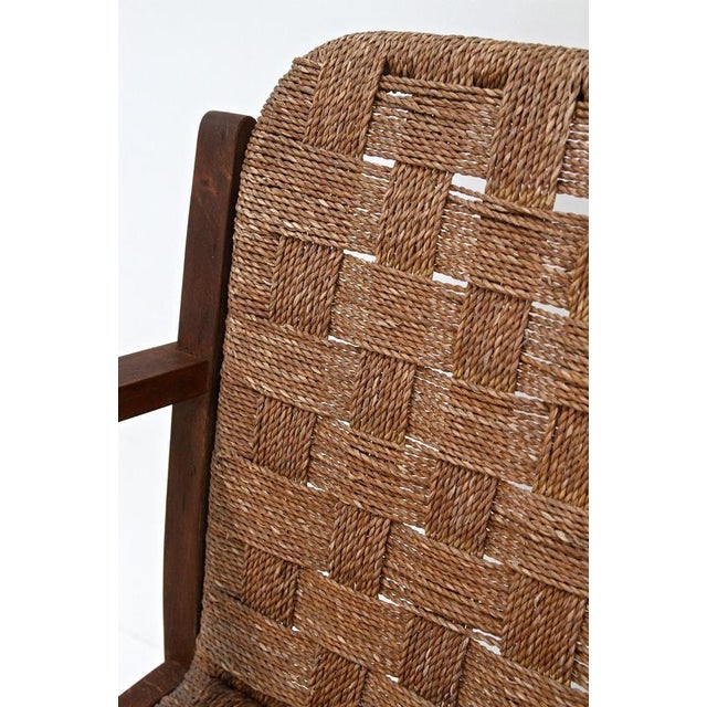 Set of Mid-Century Armchairs with Woven Rope from Audoux and Minnet, France, 1950s For Sale - Image 14 of 18