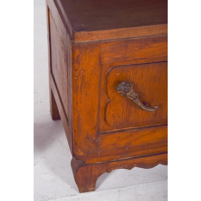 Portuguese Oak Bedside Tables, 1980s, Set of 2 For Sale - Image 9 of 10