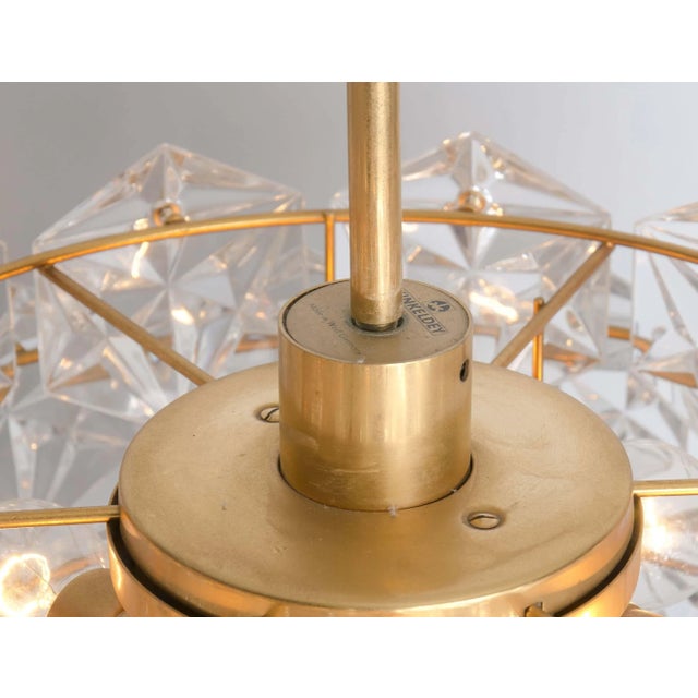 Large 5 Tiers and Gilt Metal Crystal Chandeliers from Kinkeldey, 1970s, Set of 2 For Sale - Image 11 of 16