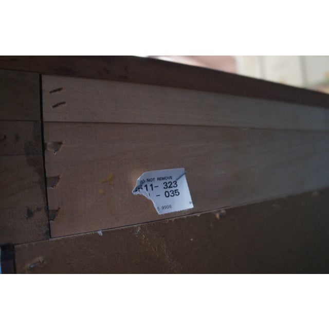 Wood 1990s Thomasville 18th Century Collection Flame Mahogany Bow Front Tallboy Highboy Chest Dresser For Sale - Image 7 of 13