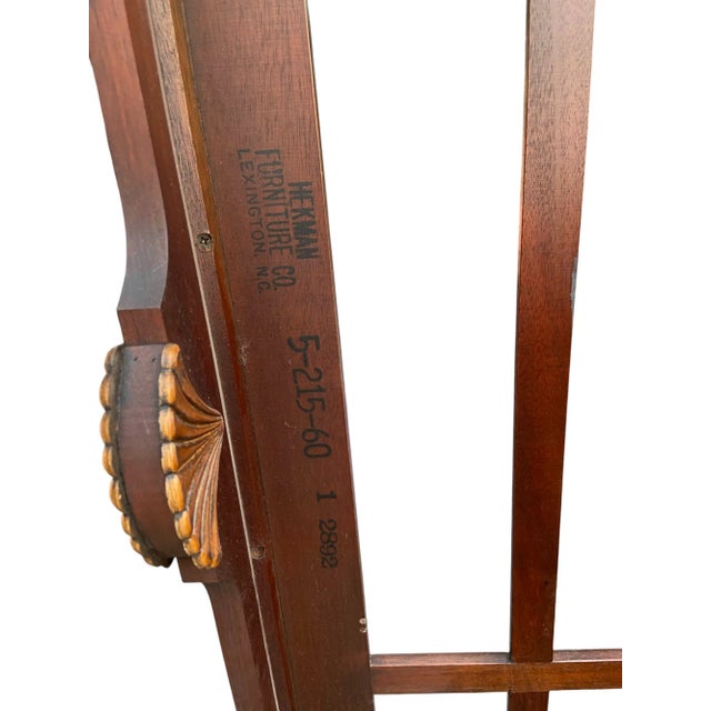 Hekman Mahogany Square Coffee Table With Glass Insert - 2 Available For Sale - Image 12 of 12