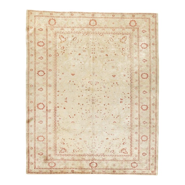 Silk Haji Jalili Tabriz Rug 4'2'' X 5'1'' For Sale