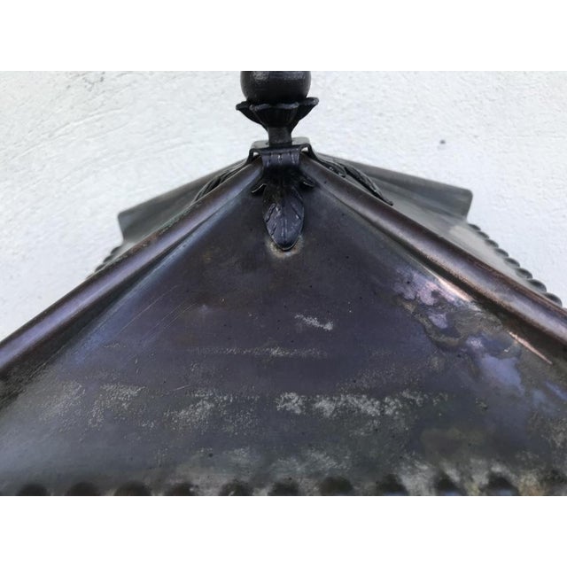 Exterior Lamp Metal and Copper Hand with Mirror, 1970s For Sale - Image 10 of 18