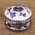 Vintage Cloisonné Enamel Lidded Bowls With Saucers – Floral & Bird Motif - Set of 4 For Sale - Image 16 of 18