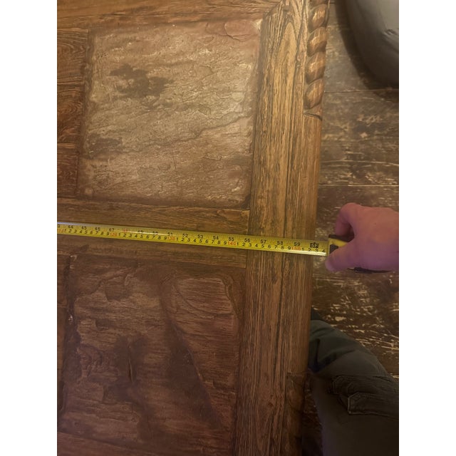 1990s Solid Teak Wood Coffee Table For Sale - Image 10 of 10