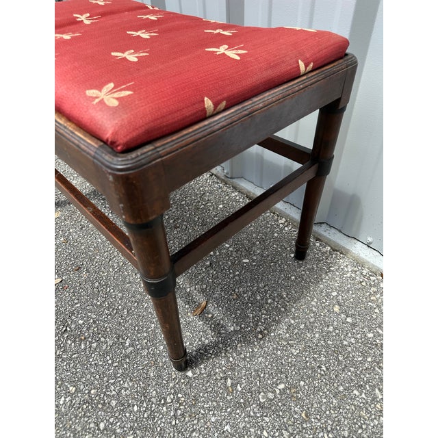 Antique Early 20th Century Wood Vanity or Piano Bench For Sale In Orlando - Image 6 of 11