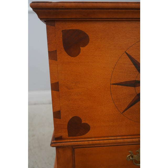 Eldred Wheeler Inlaid Maple Blanket Chest W. Drawers For Sale In Philadelphia - Image 6 of 12