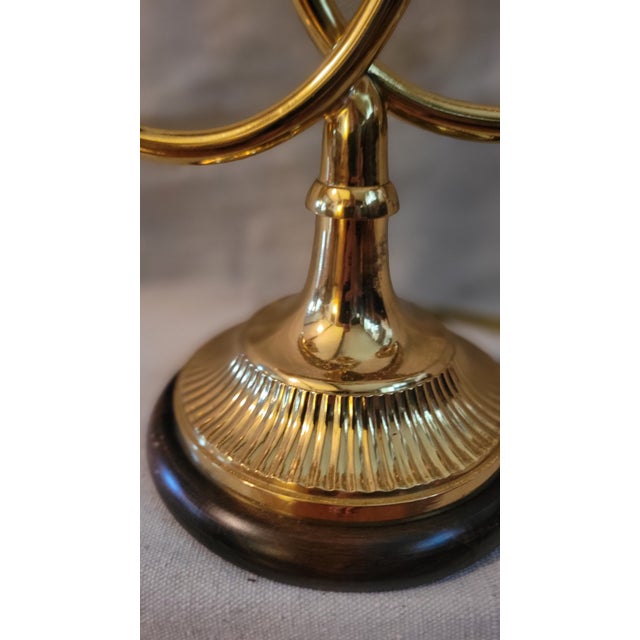 Frederick Cooper Chicago Solid Brass Table Lamp | Vintage Traditional Estate Style | Ralph Lauren Inspired For Sale In Greensboro - Image 6 of 8