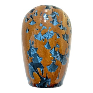 Phil Morgan Crystalline Glaze Studio Pottery Vase 7in Signed Modern Art Ceramic For Sale