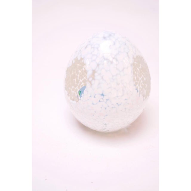 Vintage Blownglass Egg Paperweight With Flower Inside Chairish