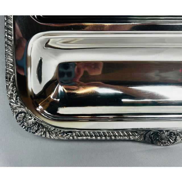 Well & Tree Silver Plated Rectangular Serving Tray by Sheridan Silver Company For Sale - Image 10 of 11