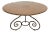 European French Grange Country Farmhouse Style Iron Scrolled & Cherry Wood Dining Table For Sale