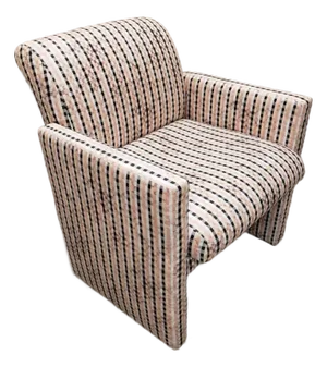1980s Milo Baughman for Directional Custom Upholstered Lounge Chair With Original Tags