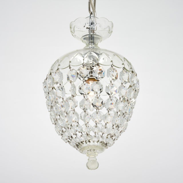 Baccarat French Antique, Baccarat Crystal Pendant Chandelier, Circa 1920 For Sale - Image 4 of 9