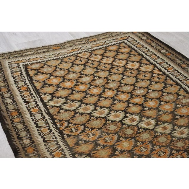 Brown Caucasian Kilim Rug, 1920s For Sale - Image 8 of 18