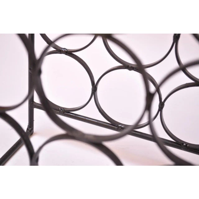 Arthur Umanoff Arthur Umanoff Wrought Iron Seventeen-Bottle Wine Holder For Sale - Image 4 of 13