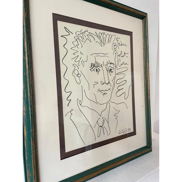 Beige Pablo Picasso, Joliot-Curie, 1950s, Lithograph For Sale - Image 8 of 10
