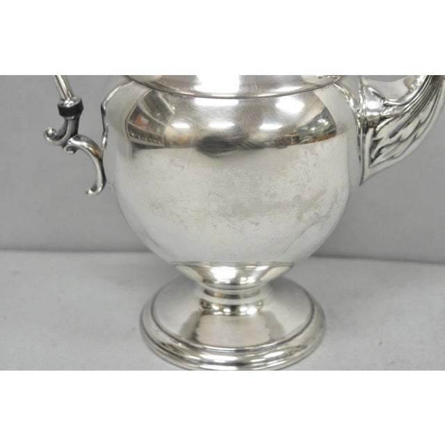 Vintage Victorian Silver Plated Footed Coffee Pot Tea Kettle For Sale In Philadelphia - Image 6 of 12