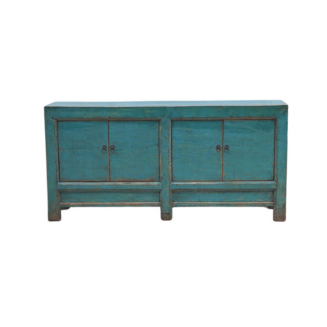 Chinese Vintage Chinese Painted Cabinet For Sale - Image 3 of 5