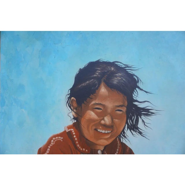 Don E Taylor (B 1954) - Southwest Indian Girl With a Turquoise Necklace For Sale - Image 4 of 9