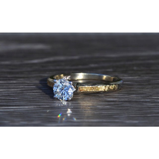 The Sumner Street: Ladies 14K Two Tone 0.50 CTW Diamond Engagement Ring For Sale - Image 4 of 10