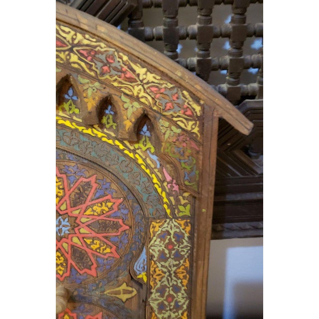 Moroccan Zouak Repurposed Wooden Frame Mirror For Sale - Image 4 of 7
