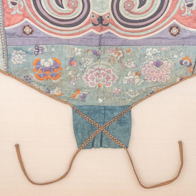 Chinese Tai Embroidered Cotton & Silk Baby Carrier For Sale - Image 4 of 6